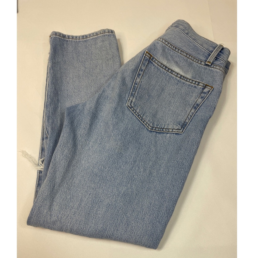 FRAME Le High Straight Jeans Distressed Light‎ Wash Denim Women's Size 27